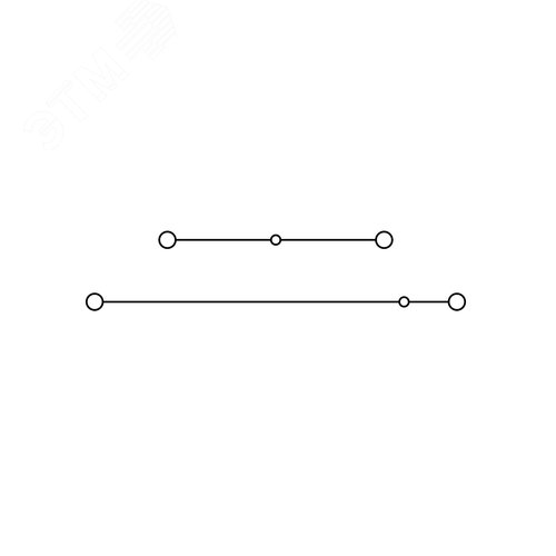 Клемма двухуровневая, винтовой зажим, 4 точки подключения, 2.5 кв.мм, синяя