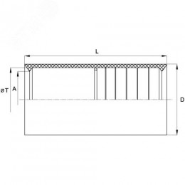 Муфта 50мм для гофрированных труб IP40 прозрачная