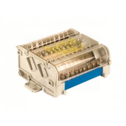 Блок распределительный на DIN-рейку 4 полюса 125А 11х6мм 2х7.5мм 2x9мм