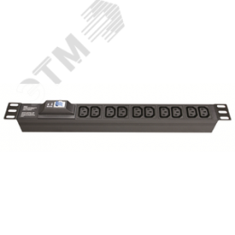 Блок розеток для 19 шкафов, 8 розеток IEC60320 С13, автомат защиты 1Р'