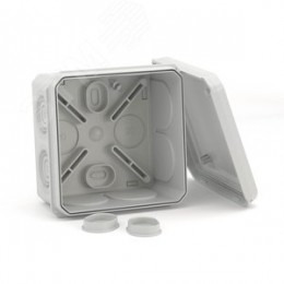 Коробка ответвительная с 8+2 кабельными вводами   д.20/20мм, IP55,70х70х40мм