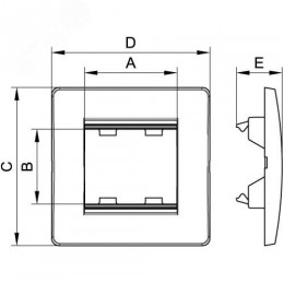 VIVA Рамка-суппорт под 2 модуля PDD-N60