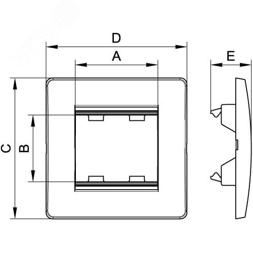 VIVA Рамка-суппорт под 2 модуля PDD-N60