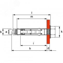 Анкер стандартный с болтом М10