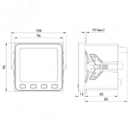 Многофункциональное измерительное устройство MMD9-C, RS-485 и Ethernet, LCD дисплей