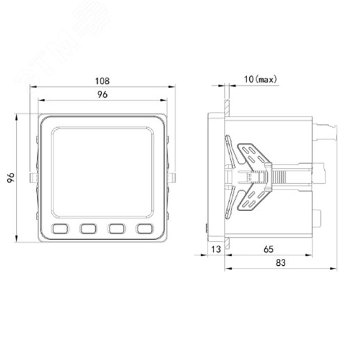 Многофункциональное измерительное устройство MMD9-C, RS-485 и Ethernet, LCD дисплей
