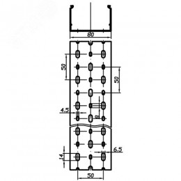 Короб перфорированный RL6 80x80 серый QUADRO