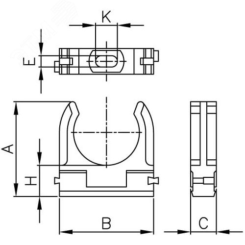 Держатель с защелкой 20 мм для труб