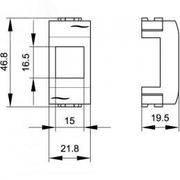 BRAVA Адаптер для информационныx разъемов KEYSTONE 1 модуль белый