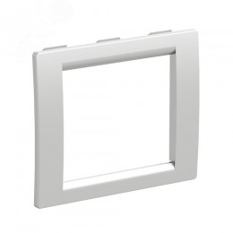 Рамка универсальная 2 модуля серая металлик