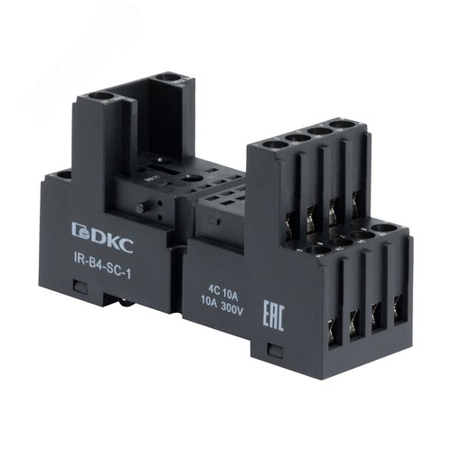 Колодка с винтовыми клеммами для реле на 4 группы IR-24DC/220DC/230AC-4CO