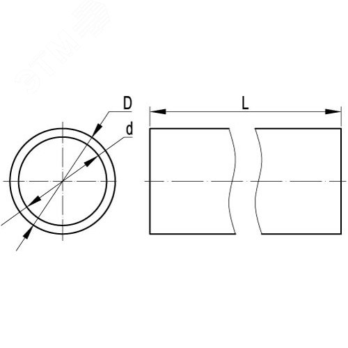 Труба гладкая жесткая ПВХ 25 мм легкая серая (2м)