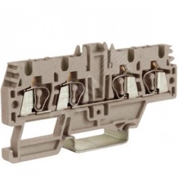 HMM.2/2+2GR Зажим проходной 2.5 кв.мм серый 2 ввод/2 вывода