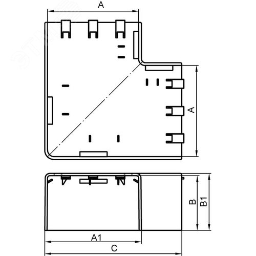 Угол плоский Г-образный 120x60 NPAN IN-Liner