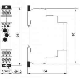 Реле времени многофункциональное, конфигурация контакта 1CO, AC/DC 12-240 В