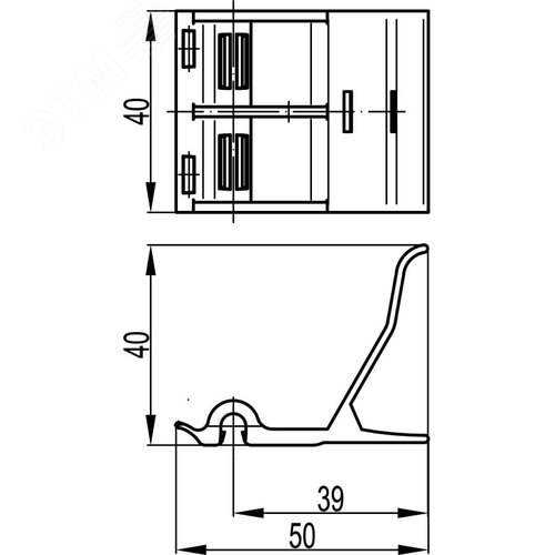 Держатель кабелей для коробов 90х50 и 110х50 мм