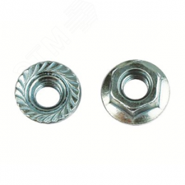 Гайка М6 насечка препятствующая откручиванию inox