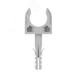 Держатель для труб 16 мм с защелкой и дюбелем