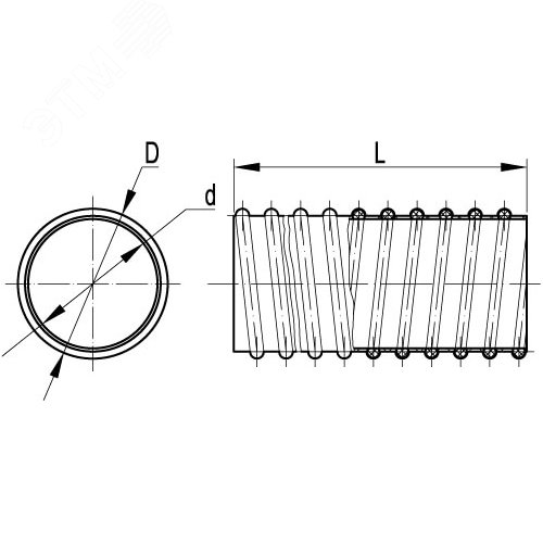 Труба армированная гибкая 22 мм