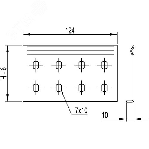 Соединитель усиленный горизонтальный GTO 50 L