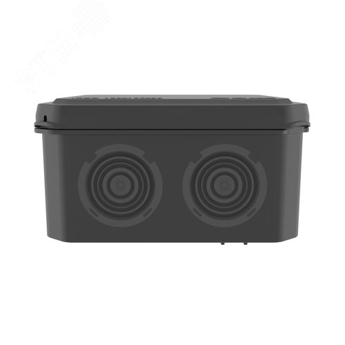 Коробка ответвительная с 8+2 кабельными вводами д.25/20 мм, IP55, 100х100х50 мм, черная