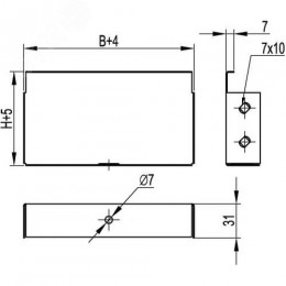 Заглушка ТС 100х80мм