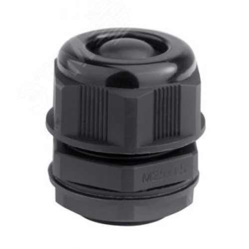 Кабельный ввод IP68 M25 с мембраной черный для    кабеля d.13-18mm