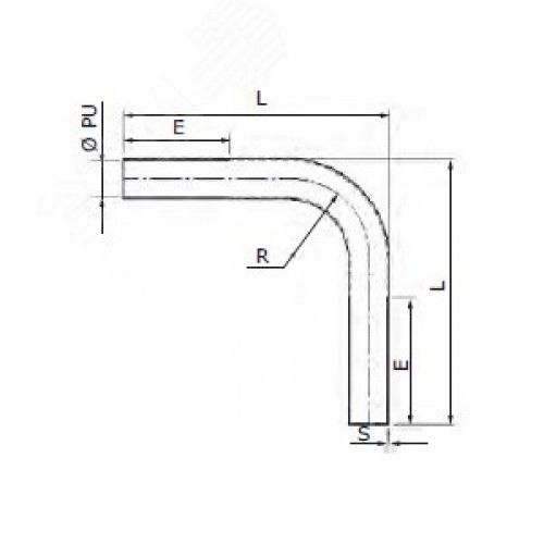 Поворот на градусов D=20х1мм оцинкованный