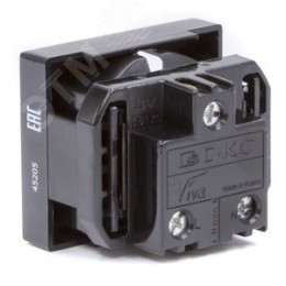 Розетка силовая 2Р+Е со шторками Viva 2 модуля черный