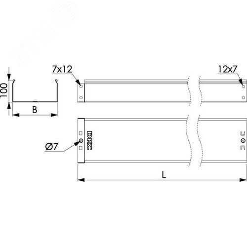 Лоток неперфорированный 400х100х3000