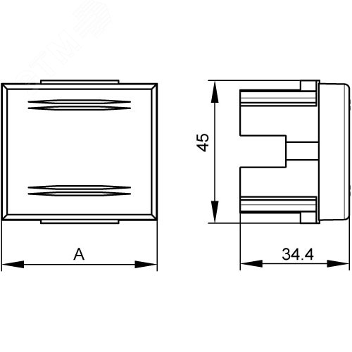 VIVA Выключатель однополюсный 2 модуля белый