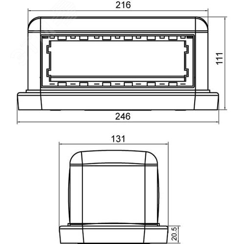 Напольная башенка BUS 12 модулей серая