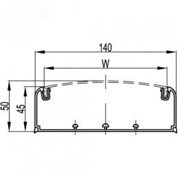 Кабель-канал 140x50 без крышки IN-liner FRONT