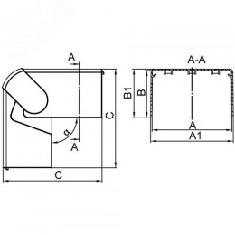 Угол 80x40мм внешний изменяемый 70-120 градусов