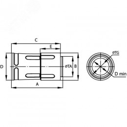 Переходник армированная труба-жесткая труба IP67 20мм