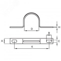 Скоба металлическая 32мм двухлапковая оцинкованная
