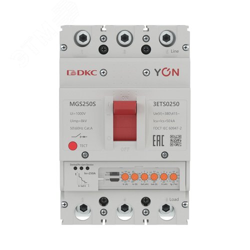 Выключатель автоматический YON max MGS250S 3P 100-250А 50кА с электронным расцепителем ETS