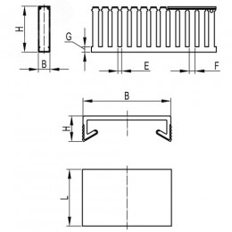 Короб перфорированный RL75 15x30 серый QUADRO