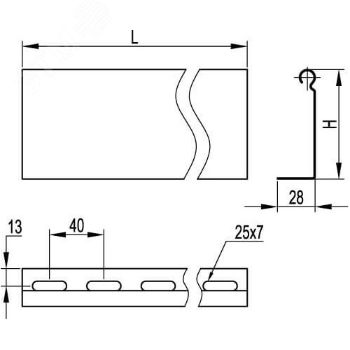Перегородка SEP L2000 H50