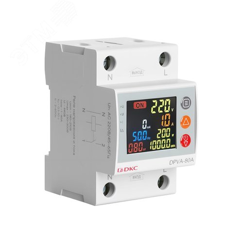 Реле напряжения с контролем тока на 63 А