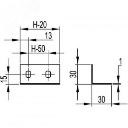 Уголок опорный FR H50