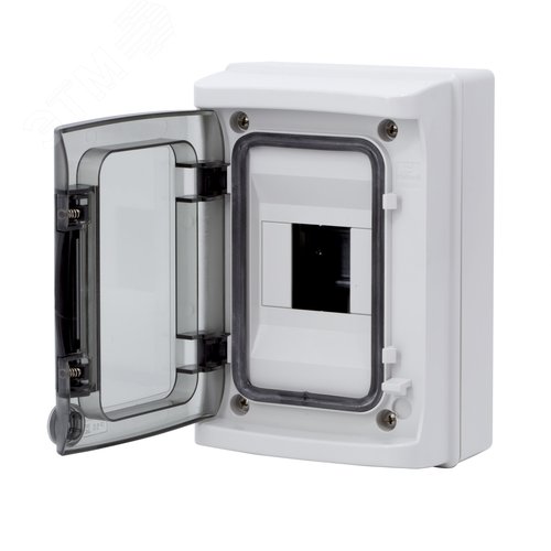 Щит распределительный навесной ЩРн-П-4 IP65 пластиковый прозрачная дверь серый