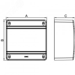 Коробка распределительная в кабель-канал 110х110х55 мм SDN1