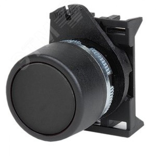 Кнопка плоская без фиксации черная