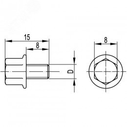 Винт М5х8 электрический контакт крышек