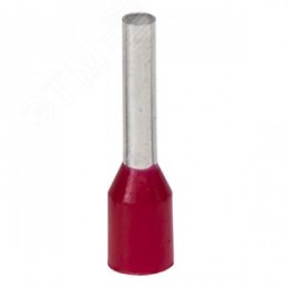 Наконечник-гильза 1-8мм с изолированным фланцем,  красный