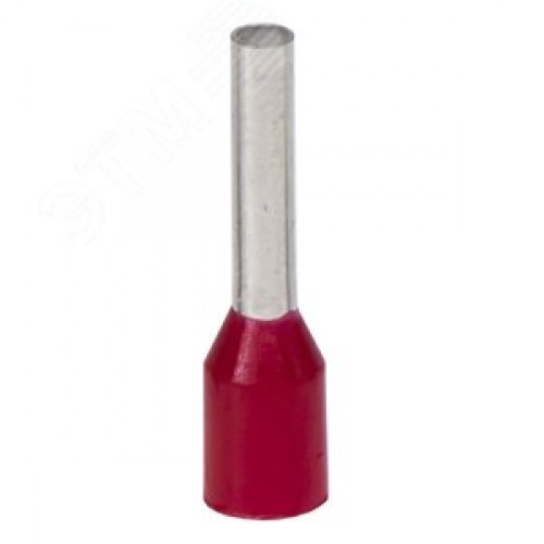 Наконечник-гильза 1-8мм с изолированным фланцем,  красный
