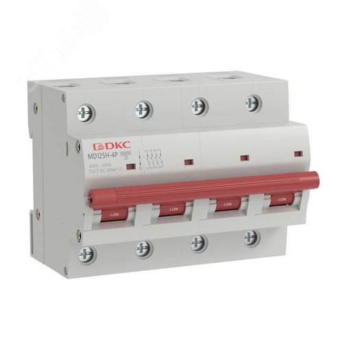 Выключатель автоматический модульный YON max типа MD125H, 10кА, 4 полюса, хар-ка C, 100А