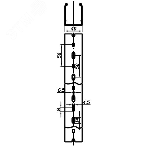 Короб перфорированный RL12 40x100 серый QUADRO