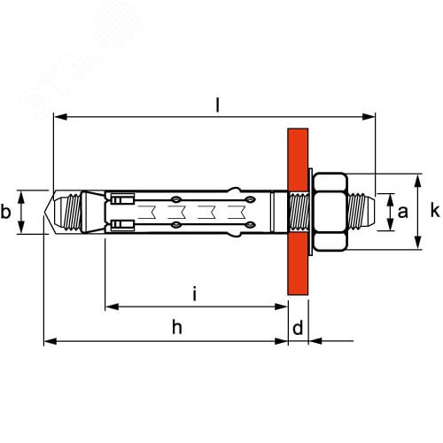 Анкер М10 усиленный со шпилькой